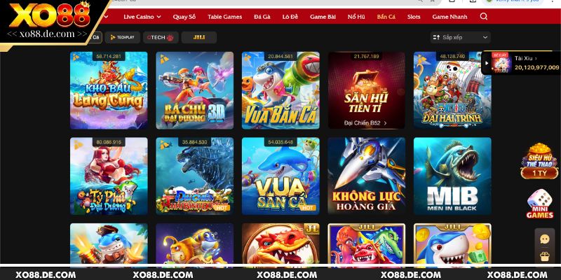 Bắn cá XO88 - Tựa game hấp dẫn cho các tay độ mê săn ngư